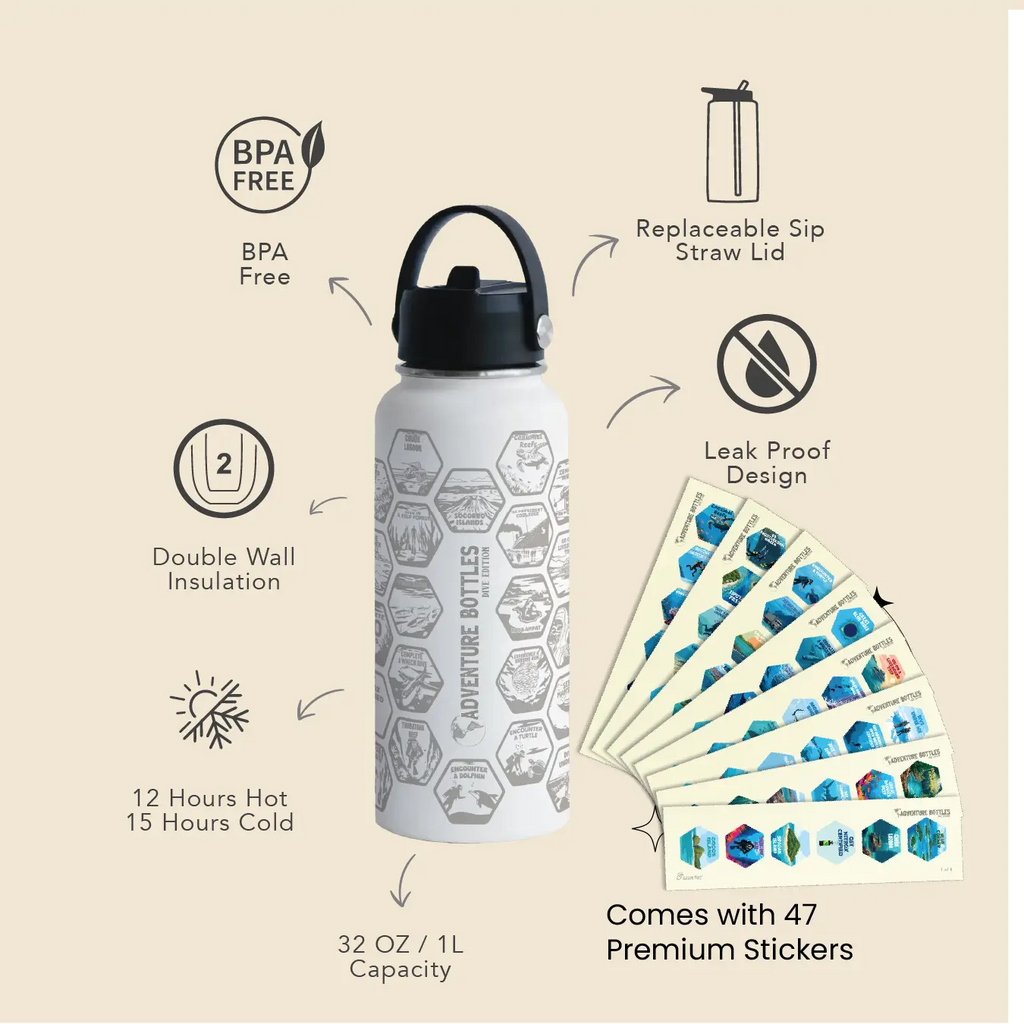 Dive Adventure Bottle + Stickers