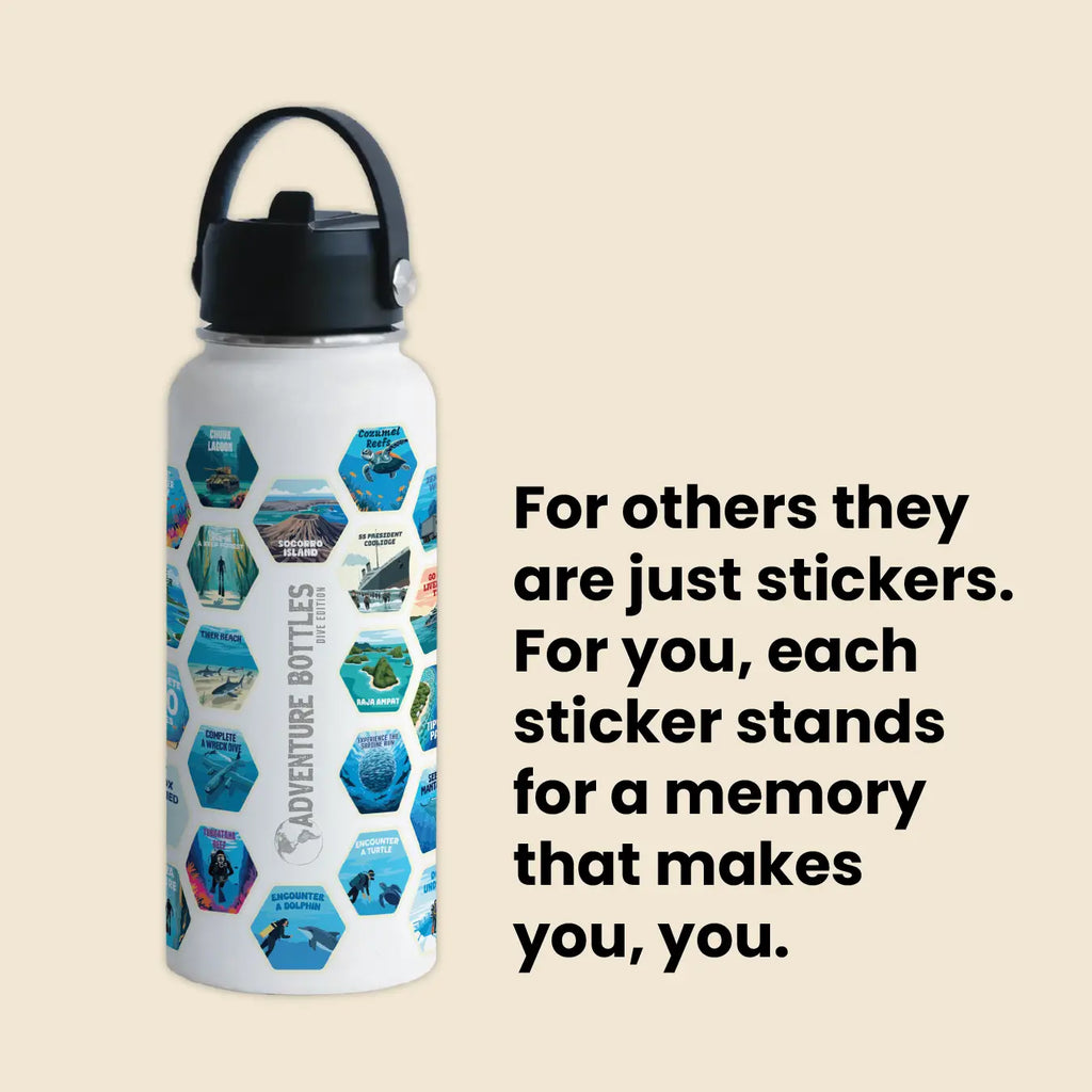 Dive Adventure Bottle + Stickers
